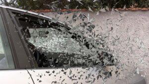 Car accident window shattering